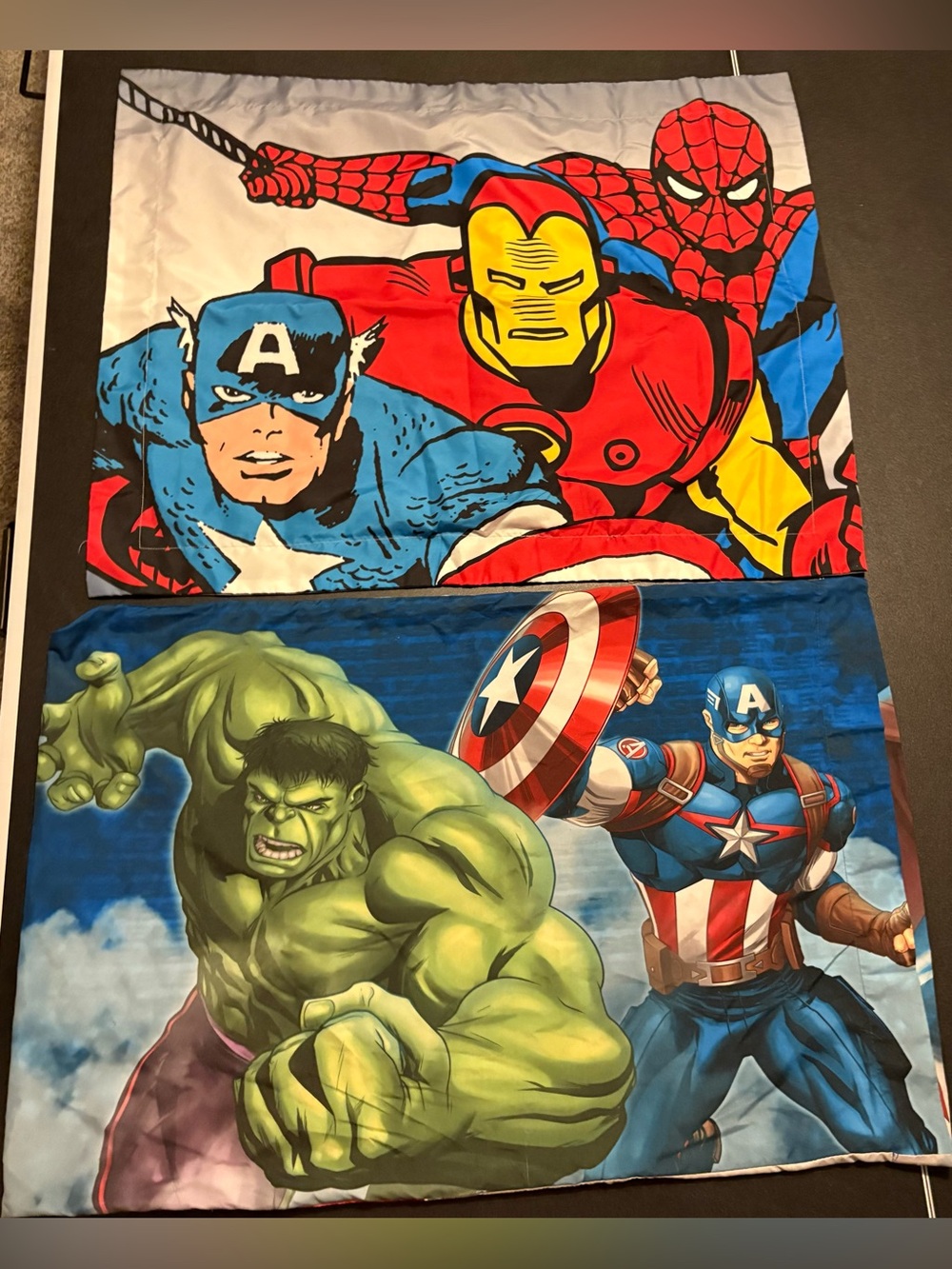 Avengers Pillow Case Double Sided & Pillow Sham Super Heroes Spider-Man Hulk +